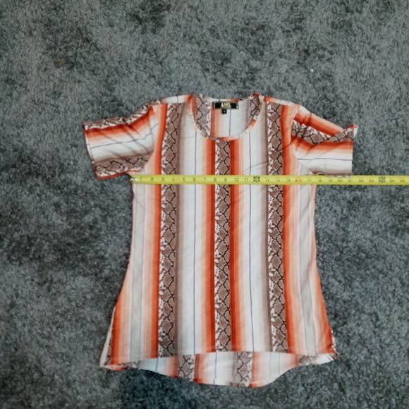 Lucky & Blessed Womens Size Small Short Sleeved Shirt Southwest  Print Orange - Picture 5 of 7